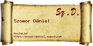 Szomor Dániel névjegykártya